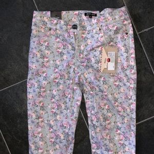 Floral jeans